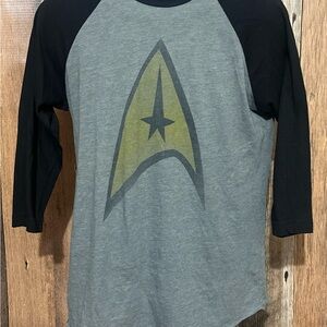 Star Trek Graphic T-Shirt Gray Crew Neck Short Sleeve Men's Medium